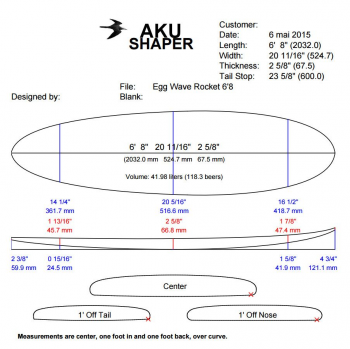 Black Wings 6'8 egg WAVE ROCKET HC