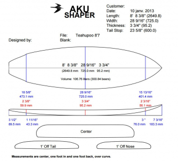 BlackWings 8'8 pro wave TEAHUPOO