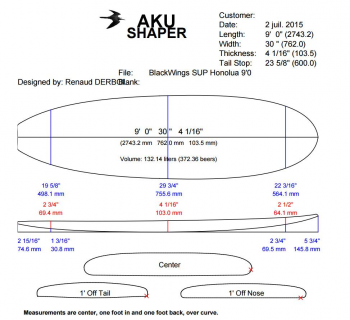 BlackWings 9’0 SUP HONOLUA