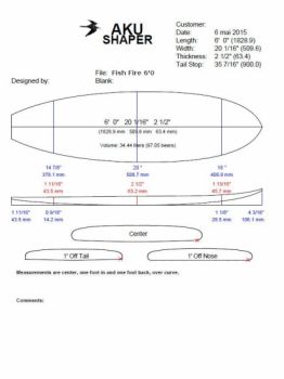 BlackWings 6'0 fish FIRE cristal clear
