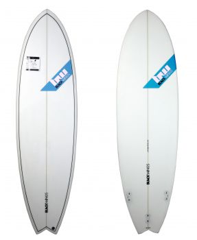 BlackWings 6'4 fish PIRANHA cristal clear