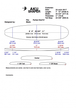 Perfect Stuff 8'0 WOMBAT BAMBOU 