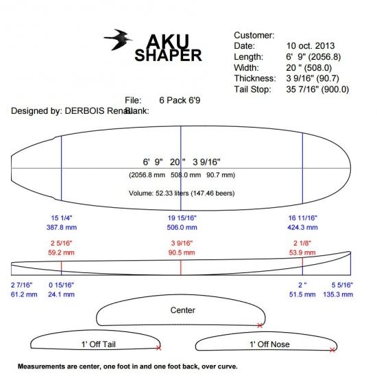 Blackwings 6'9 FISH 6 PACK epoxy/carbon