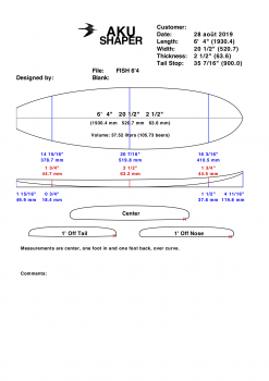 Perfect Stuff 6'4 FISH EPOXY/EVA